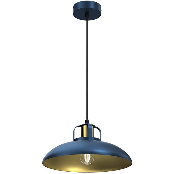 Pendellampe Felix, blau/gold, 1-flammig