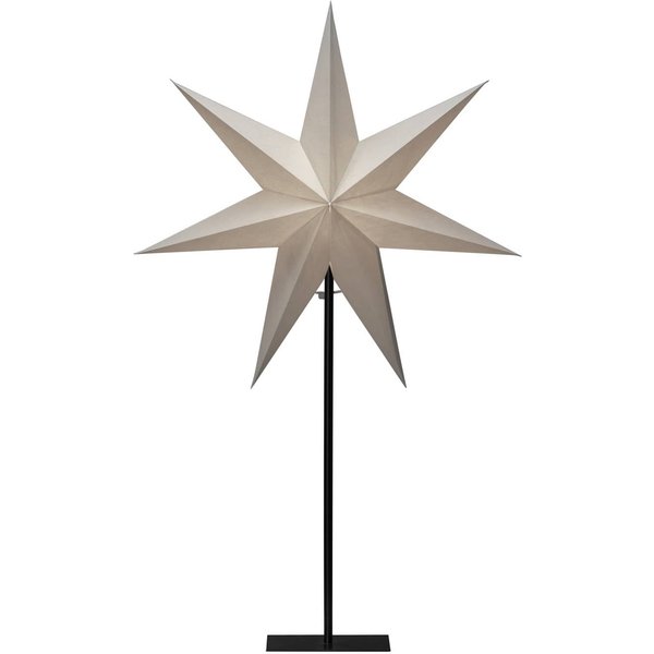Dekoleuchte Papierstern, 7 Zacken weiß Höhe 80 cm