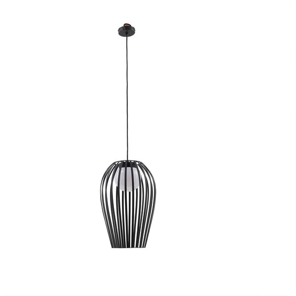 Lucande Außenpendelleuchte Marrin, schwarz, Metall, Ø 31 cm