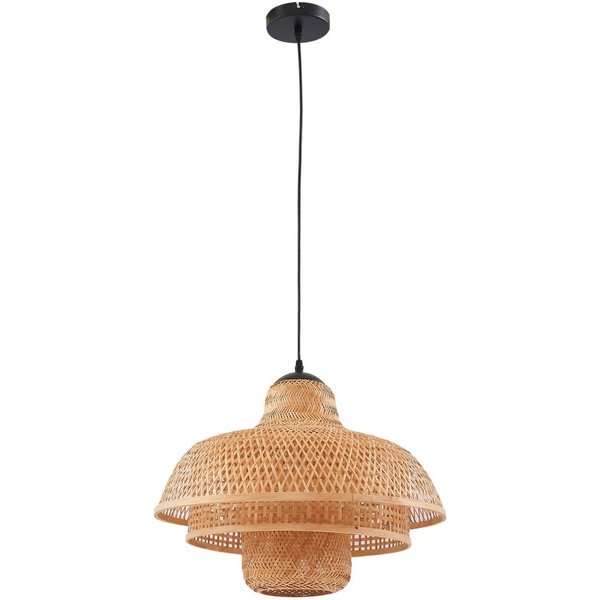 Lucande Hängeleuchte Rasmina, Bambus, Ø 50 cm, 1-flammig