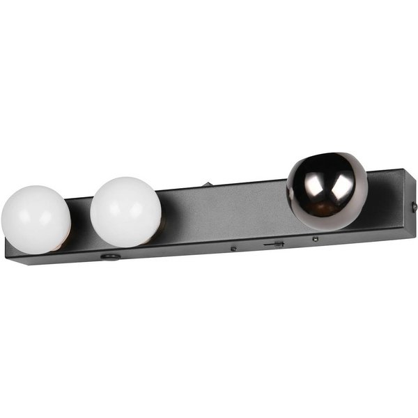 LED-Wandleuchte Arpino schwarz, Breite 30 cm, Metall, 3-flg.