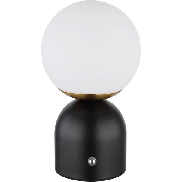 LED-Akku-Tischlampe Julsy, schwarz, Höhe 21 cm, Metall, CCT