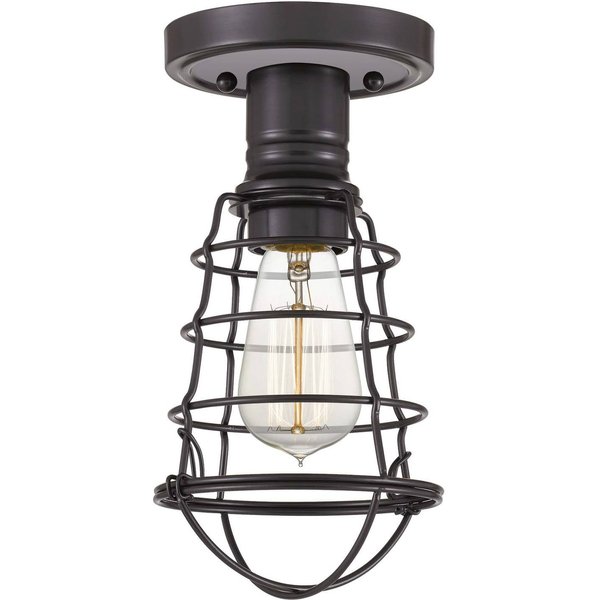 Deckenleuchte Mixon mit Metallkäfig, bronze