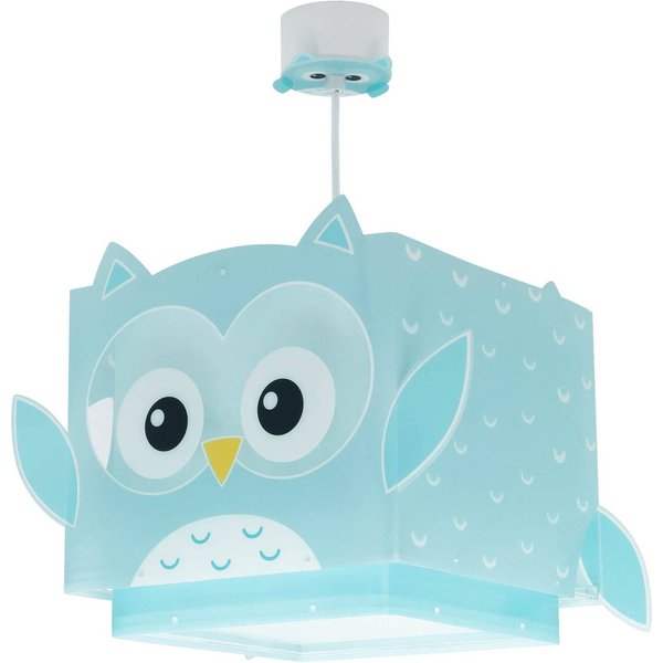 Dalber Kinder-Hängelampe LITTLE OWL, blau, Eulenmotiv