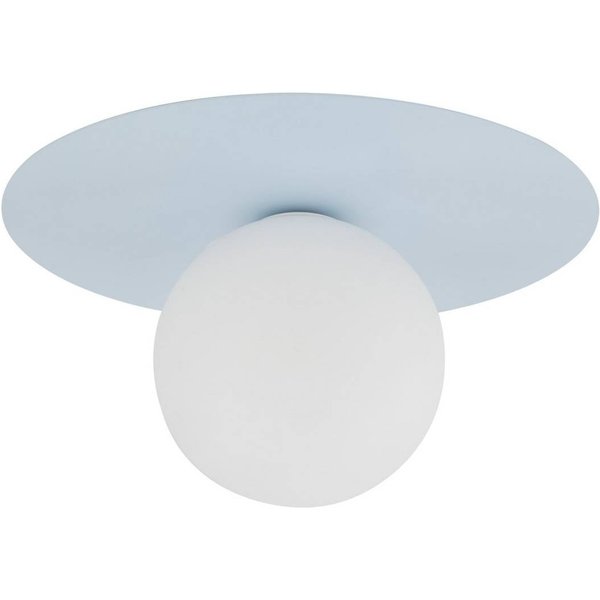 Deckenlampe Pixie, hellblau, Glas, Ø 25 cm, Kugel, G9