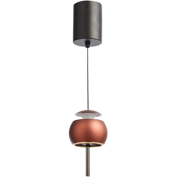 LOOM DESIGN LED-Hängeleuchte Parachute, braun, Ø 9,6 cm, Alu