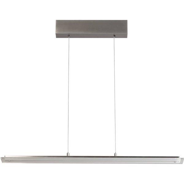 LED-Hängelampe Torvi, nickel, Länge 88 cm, CCT, Touchdimmer