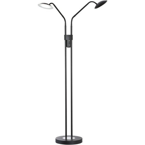 LED-Stehlampe Tallri schwarz Höhe 135 cm 2-flg. CCT Touchdim