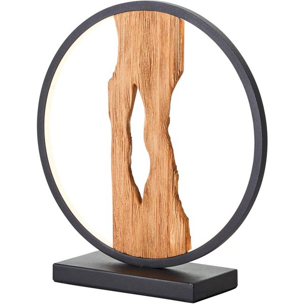 LED-Tischlampe Chaumont, Länge 25,8 cm, schwarz/holz hell