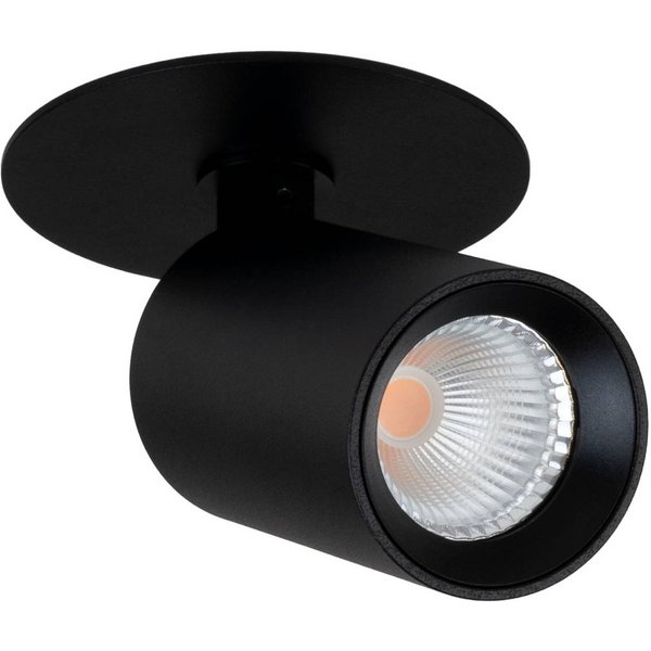 SLC LED-Einbauspot Art, 1-fl., schwarz, 3.000 K, Aluminium