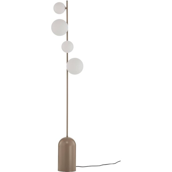 Stehleuchte Etno LP4, beige, Glas/Stahl, Höhe 140 cm, G9