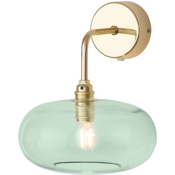 EBB & FLOW Horizon Arm-Wandlampe gold/grün Ø 21 cm