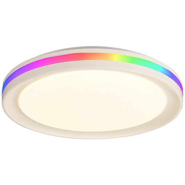LED-Deckenleuchte Gamer, RGB, CCT, Fernbedienung, weiß