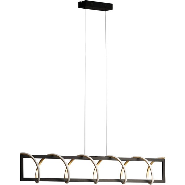LED-Pendelleuchte Gwen, schwarz/gold, Metall, CCT, dimmbar