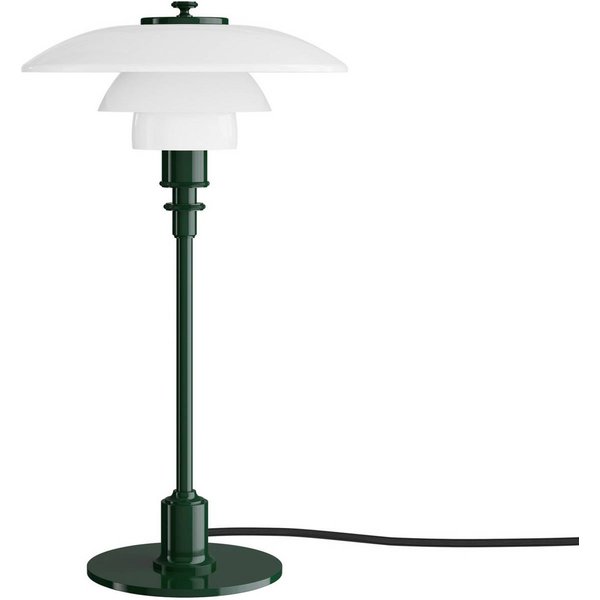 Louis Poulsen Tischlampe PH 2/1, dunkelgrün, Ø 20 cm