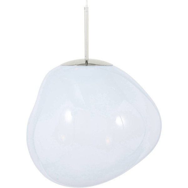 Tom Dixon LED-Hängelampe Melt, Ø 50 cm, opal/silberfarben
