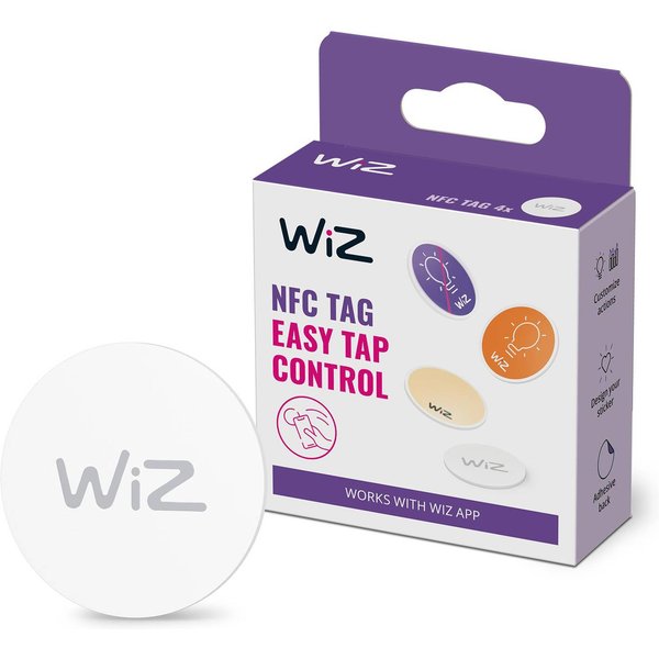 WiZ NFC Tag, selbstklebend, autark, 4er-Set
