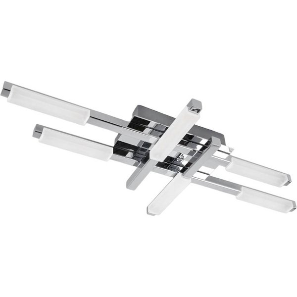 Lindby LED-Deckenlampe Patrik, 62 cm, 6-flammig, chrom, IP44