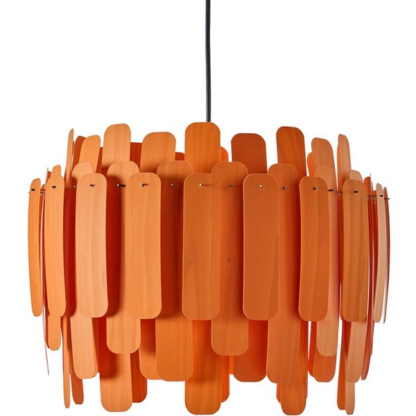 LZF Maruja Holz-Pendelleuchte, orange