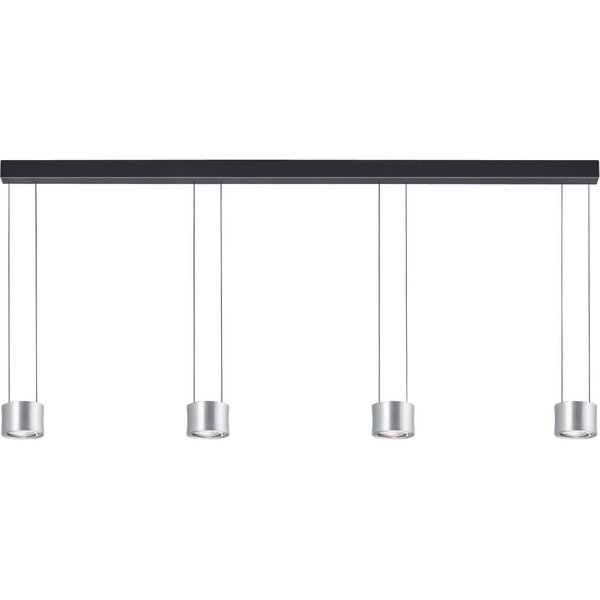 BANKAMP Impulse Flex LED-Hängeleuchte 4fl. nickel