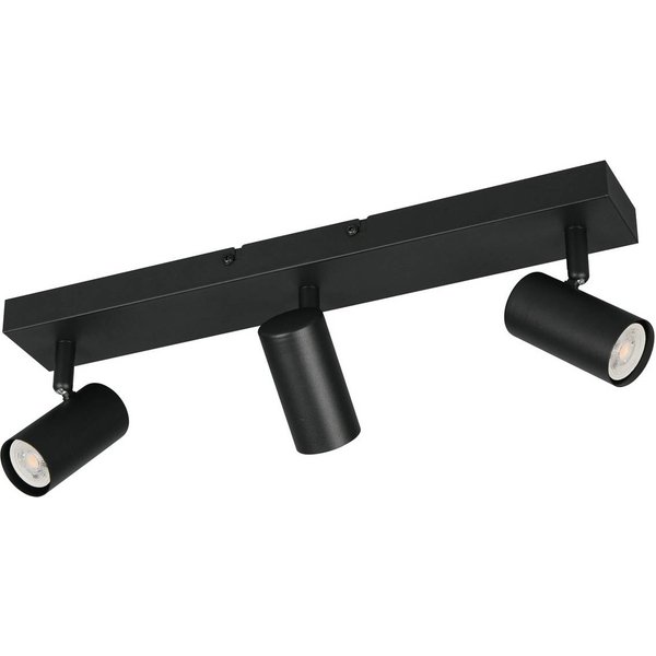 Strahler Taryn, schwarz matt, Länge 45 cm, 3-flg., Mini-GU10