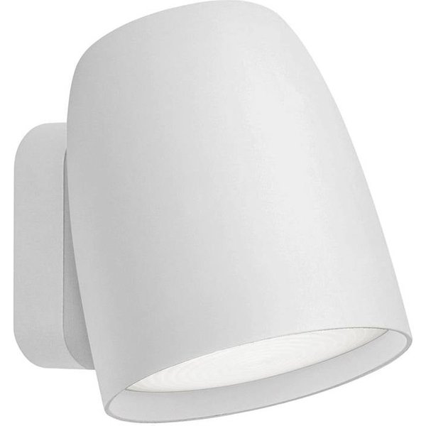 Bover LED-Außenwandlampe Nut, weiß, Alu/Stahl, Höhe 13,5 cm