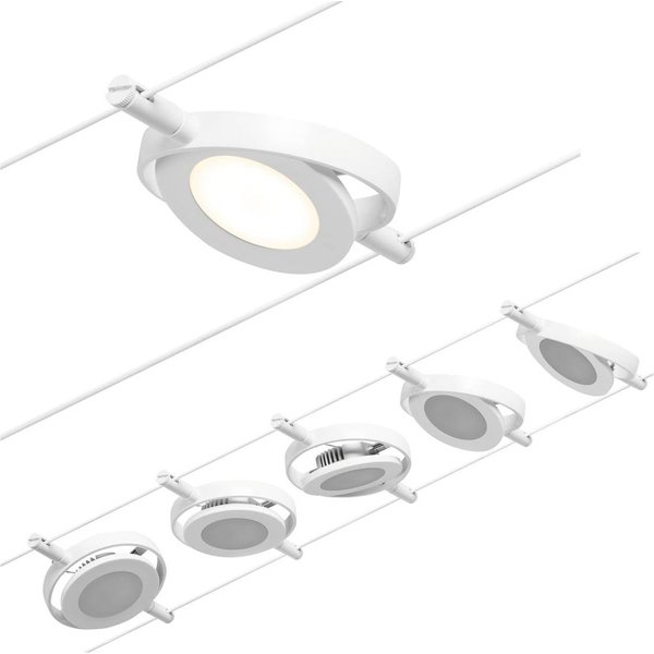 Paulmann Wire RoundMac LED-Seilsystem, 5-fl. weiß