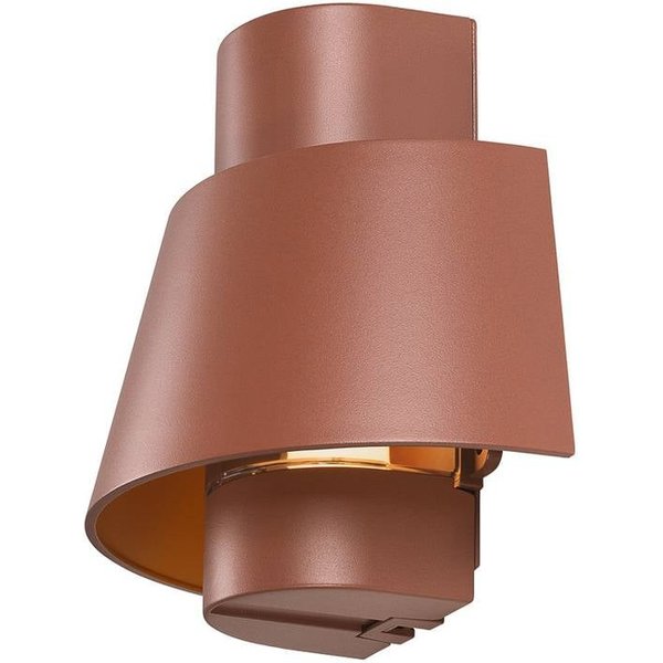 SLV Wandlampe Photoni, rostfarben, Aluminium, Breite 25 cm