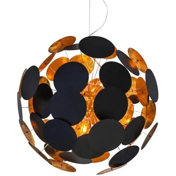 By Rydéns Pendelleuchte Planet, schwarz/gold, Ø 50cm, Metall