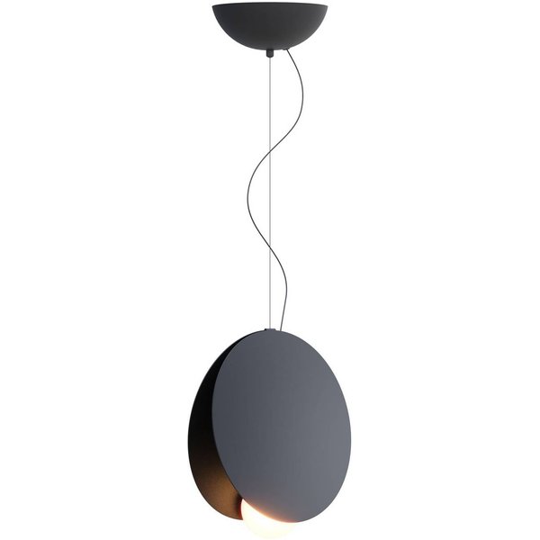 Fabbian Pendel Akoya, anthrazit, Ø30cm, 3000K, 1-10V-dimmbar