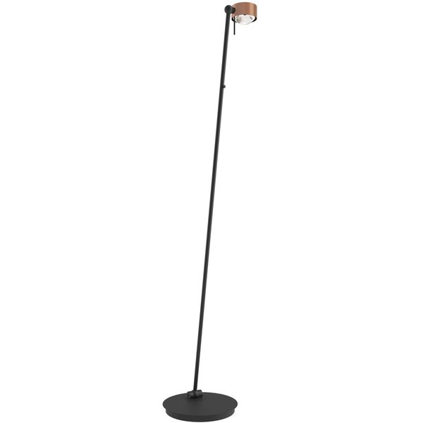 Puk! 80 Floor LED Linsen klar/matt kupfer/schwarz