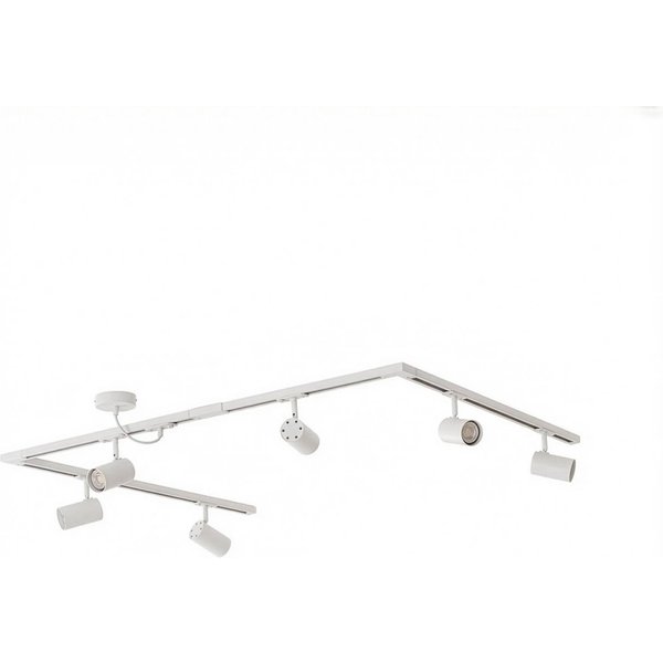 Lindby Schienensystem Linaro, GU10, 6-flg., weiß, C-Form