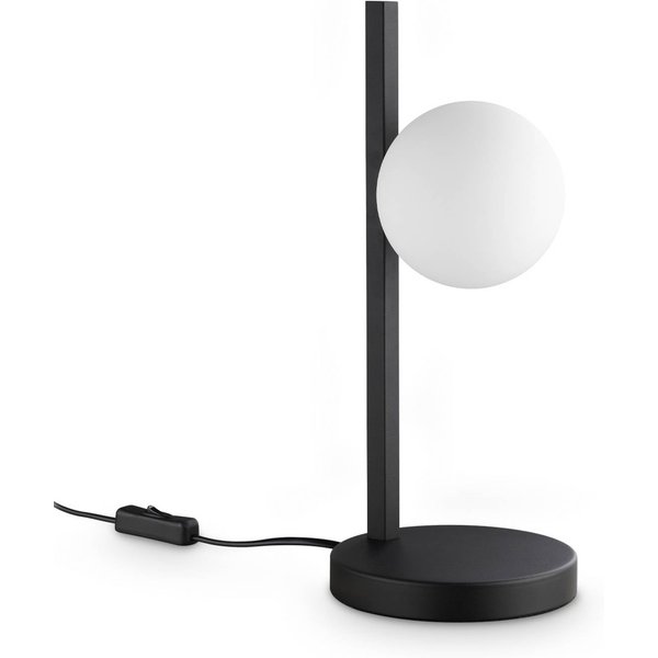 Ideal Lux Tischlampe Binomio, schwarz, Höhe 38 cm, Metall