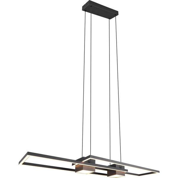 LED-Hängelampe Albany, schwarz, 100 x 28 cm, Alu CCT dimmbar