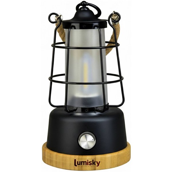 LED-Akku-Tischlampe WILDY, schwarz/braun, Höhe 23 cm, Metall