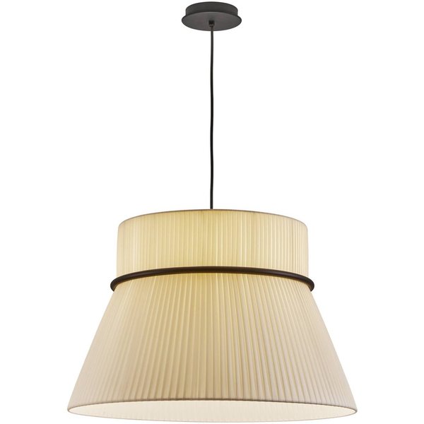 Bover Pendellampe Folie S, cremefarben/schwarz, Ø 60 cm