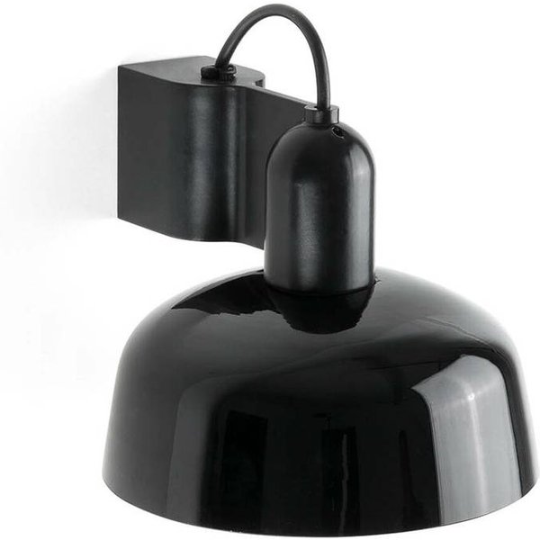 Wandlampe Tatawin, schwarz, Stahl/Glas, Ø 18,4 cm