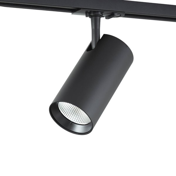 Lindby LED-Schienen-Spot Linaro, schwarz, Ø 7 cm, Alu, CCT