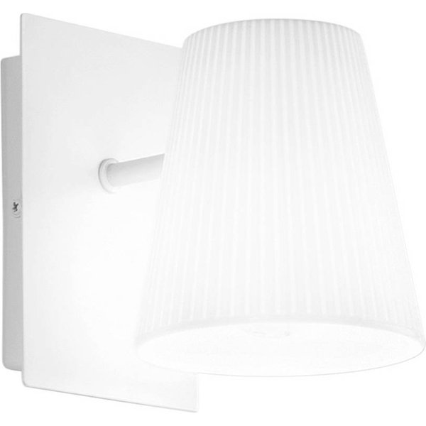 Wandlampe Cult, weiß, Breite 11 cm, Metall/Textil