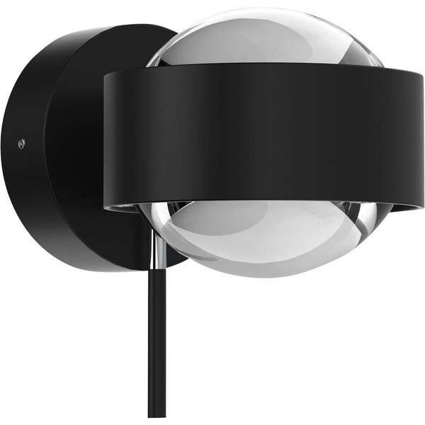 Puk Mini Wall+, G9 Linsen klar, schwarz matt/chrom