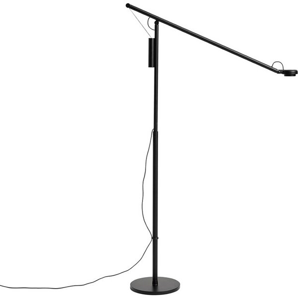 HAY LED-Stehlampe Fifty-Fifty, schwarz, Höhe 135 cm, dim.