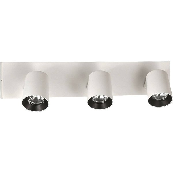 Spot Modo, 3-flammig, weiß, Zierringe, GU10, Aluminium