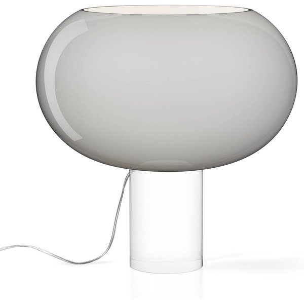 Foscarini Tischleuchte Buds 2, grau, Glas, Kunststoff, E27