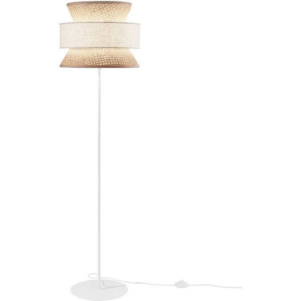 Stehlampe Gazebo, natur/beige, Höhe 147 cm, Rattan/Stoff