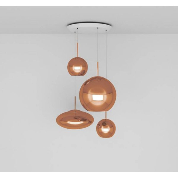 Tom Dixon Copper Range Round Pendellampe, 4-flg.