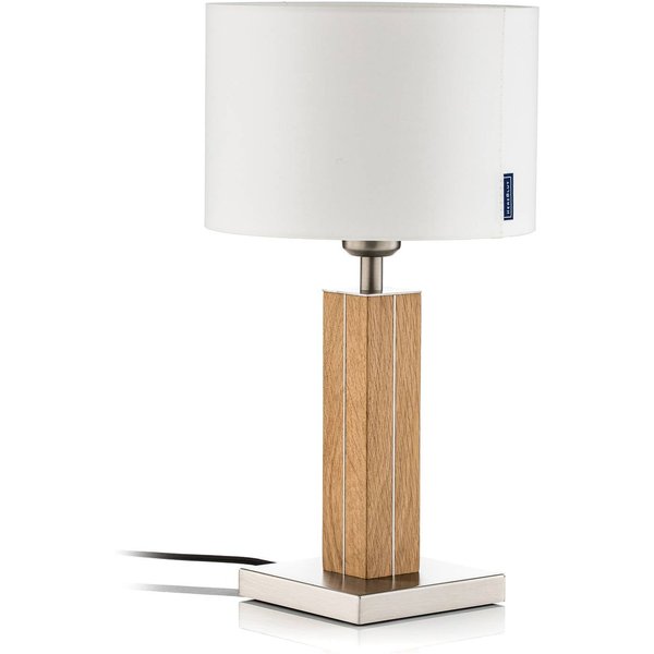 HerzBlut Dana Tischlampe, Eiche natur, weiß, 41cm