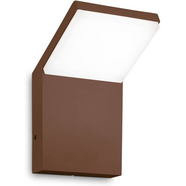Ideal Lux LED-Außenwandleuchte Style kaffeebraun Alu 3.000 K