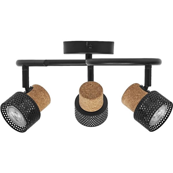 OSRAM Deckenspot CORK SPIRAL, schwarz, 3-flg., dimmbar, GU10