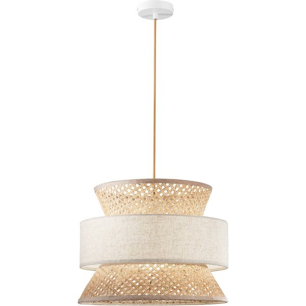 Hängelampe Gazebo, natur/beige, Ø 40 cm, Rattan/Stoff