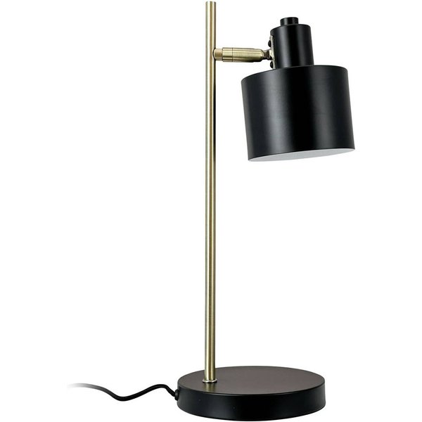 Dyberg Larsen Tischleuchte Ocean, schwarz/messing, 43 cm